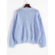 Crew Neck Plain Drop Shoulder Sweater